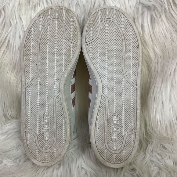 Adidas Cloudfoam Advantage Stripe White Lace-Up Sneakers 9.5 - Picture 8 of 10